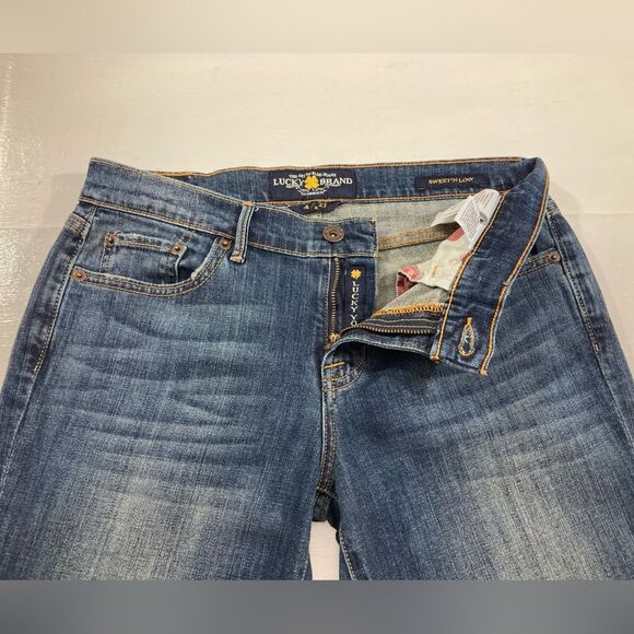 Lucky Brand Sweet N Low Jeans 4/27 Bootcut Blue Denim Y2K Western Casual - Picture 6 of 11